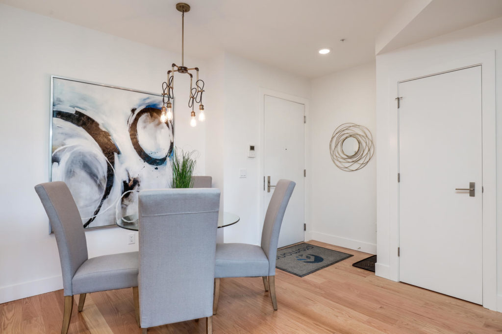 Kingsley Condos Dining Room & Light Fixture